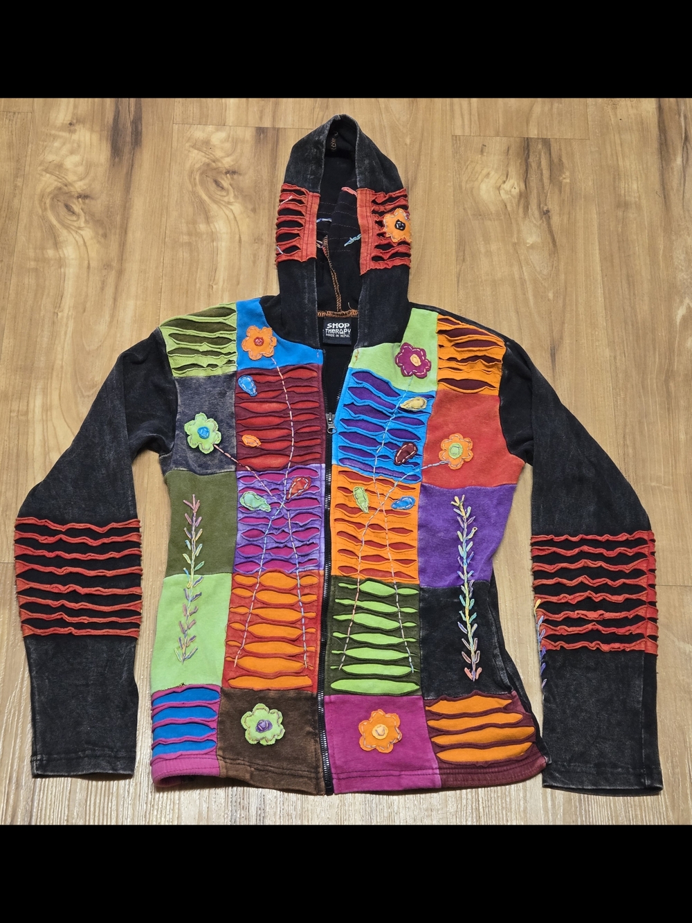 Shop Therapy Patchwork Hooded Jacket